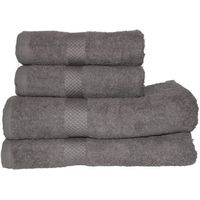 Lot de 2 serviettes de douches 70 x 130 cm 100% coton, 500 Gr/m² - Gris