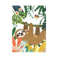 Protège carnet santé enfant couleur motif paresseux - Color Pop - France - 22 x 16 cm