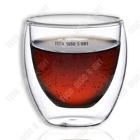TD® Verre créatif transparent à double couche verre à vin rouge 8 pièces service à thé résistant aux hautes températures 250 ml