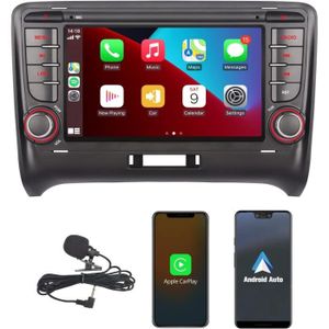 AUTORADIO Audi TT MK2 8J Radio avec Wireless Carplay & Android Auto Mirror Link Bluetooth mit 7 Zoll LCD High Power AM-FM USB DSP.[G1161]