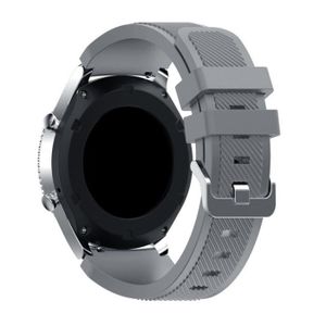 BRACELET MONTRE CONNEC. bracelet de montre couleur gris taille 22mm pour S