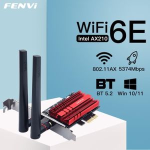 Carte WiFi 6E PCIe AX 5400Mbps, Intel WiFi 6E AX210, Bluetooth 5.2