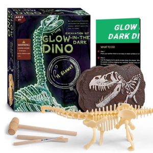 FIGURINE - PERSONNAGE Diplodocus - 18 cm - Dinosaure phosphorescent T-Rex, Bricolage artisanal pour enfants, Fossile, Recherche arc