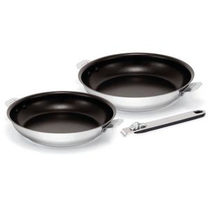 Set 2 poeles 24+30cm brut induction - Tecniba