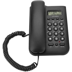 Téléphone fixe Téléphone Filaire Mural - A130 - Noir - Identifica