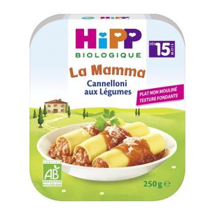 PLATS CUISINÉS Hipp Bio La Mamma Cannelloni aux Légumes +15m 250g