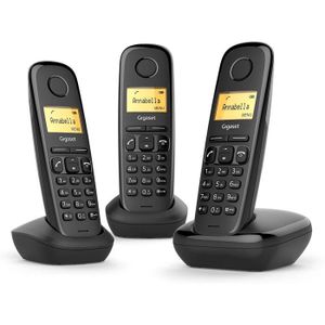 Téléphone fixe Téléphone sans Fil - Gigaset A170 - Noir - Écran 1