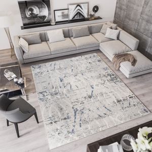 Tapiso maroc tapis salon chambre moderne marocain noir gris bleu