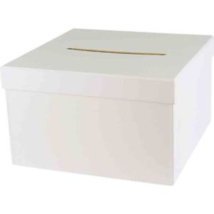 KIT SCRAPBOOKING Urne carrée carton blanc 24,5 x 24,5 x 15 cm - Meg