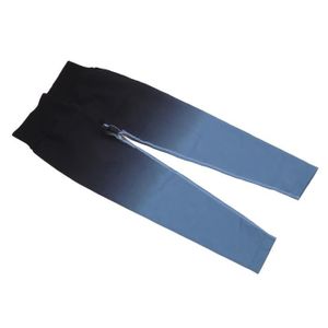 PANTALON DE SPORT Pantalon de yoga taille haute Zerodis - Noir et bleu dégradé - Post-partum hanche ascenseur HB058