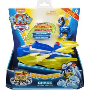 FIGURINE - PERSONNAGE VEHICULE + FIGURINE CHASE MIGHTY PUPS CHARGED UP Paw Patrol (solid)