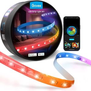 Govee RGBIC Ruban LED 10m, Bande LED Bluetooth Multicolore, Contrôlé par  APP et Contrôle Segmenté Intelligente Sélection des Cou137 - Cdiscount  Maison