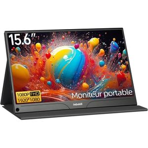 ECRAN ORDINATEUR Moniteur Portable, 15.6 Pouces 1080P Fhd, Portable
