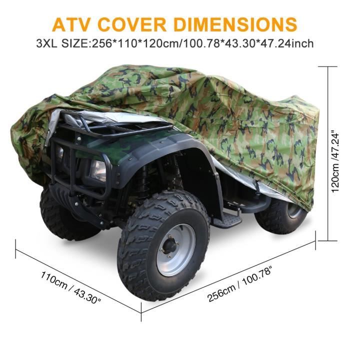 ATV Housse Extérieure pour Quad Bache de Protection Camping VTT
