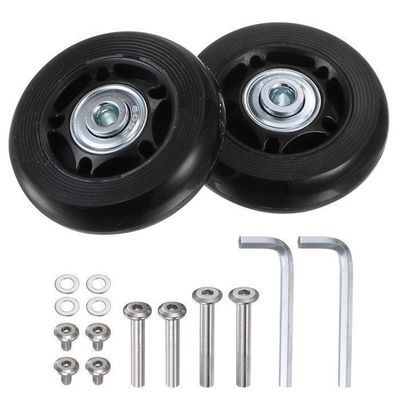 Kit De Réparation Roulettes Pivotantes Pour Valise - 1 Paire (noir, Universel)