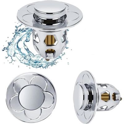 2pcs Bouchon Lavabo Salle De Bain, 3 En 1 Bouchon Lavabo