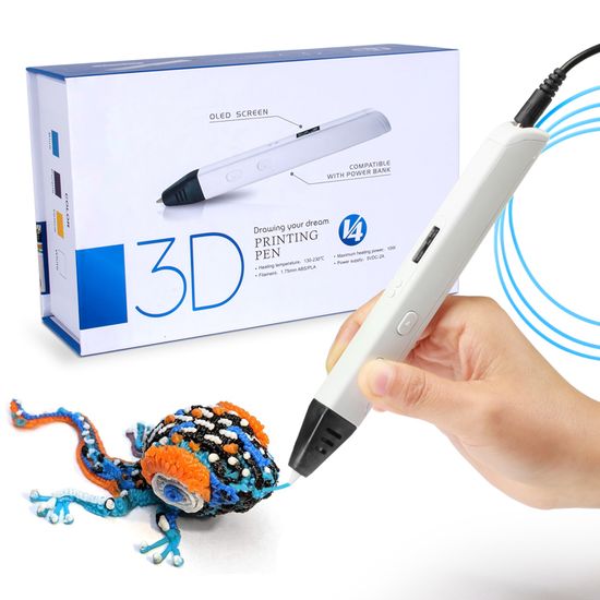 Stylo 3D Professionnel Avec Écran OLED - Stylo D'Impression 3D Pour Dessins Et Créations | Vitesse Réglable