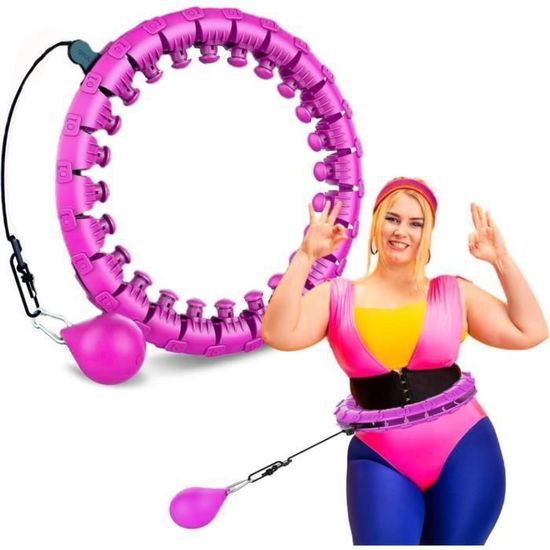 Hula Hoop Enfant 8 Sections Amovibles + Rubans Danse - Diamètre 58 Cm, Poids Réglable, Fitness Et Jeu