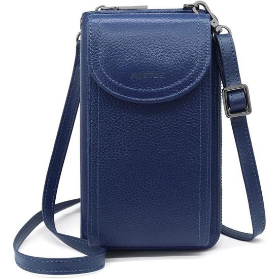 Sac Bandoulière Femme Avec Poche Transparente - Protection RFID, écran Tactile (Noir/Vert/Rose/Rouge)