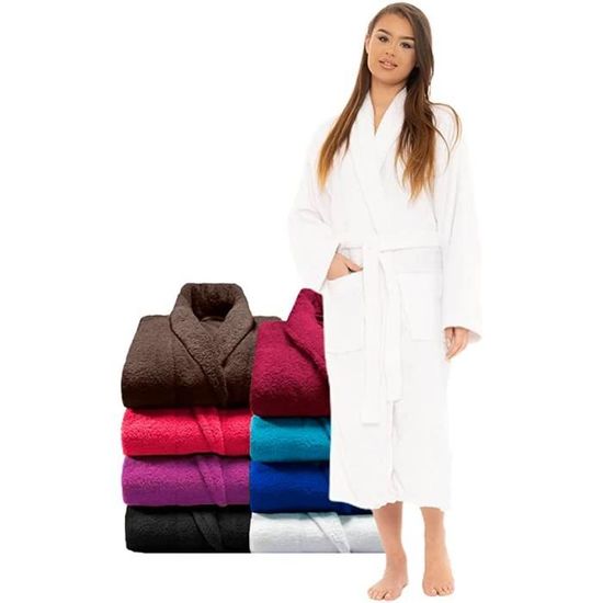 Generisch Peignoir De Bain En Tissu éponge Pour Femme - Long