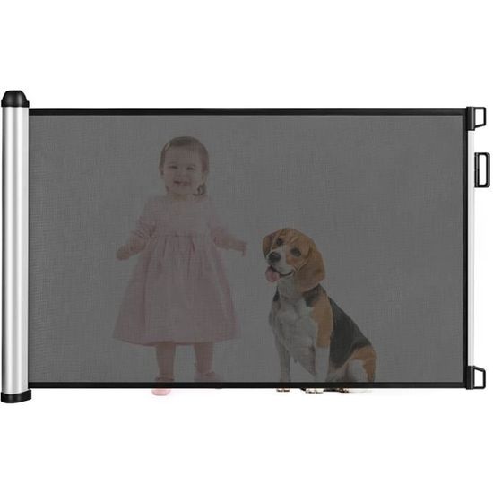 DREAMADE Barrière de Sécurité, Barrière Pliable pour Animaux Domestiques avec 4 Panneaux
