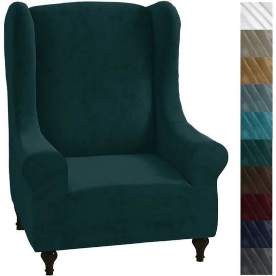 Martina Home Mejico Housse de Fauteuil élastique À Oreilles 33x42x8 cm Bleu