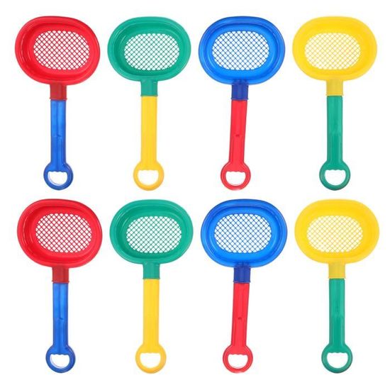 Jouets De Plage 8 Pièces - Seau, Pelle, Râteau, Tamis, Moules à Sable, Pour Châteaux Et Créations