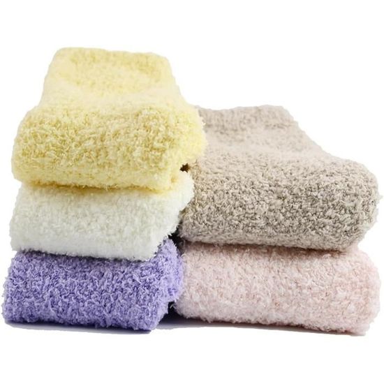 Lot De 6 Chaussettes Sportives Femme Multicolores Coton Hiver - Chaussettes Thermiques Confortables