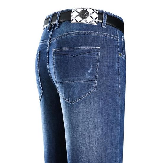 Pantalon Homme Décontracté Printemps/été - Coupe Large, Taille élastique - Bleu Ciel - Taille XXXL - Confortable Et Respirant