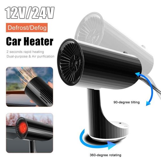 Chauffage voiture allume cigare puissant 12V portable rapide poignée