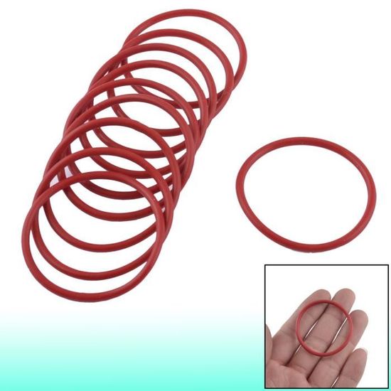 Sourcingmap 10 Joints Toriques En Caoutchouc Rouge 50 Mm X 2,5 Mm X 45 Mm - Joints D'Étanchéité Huile Robuste