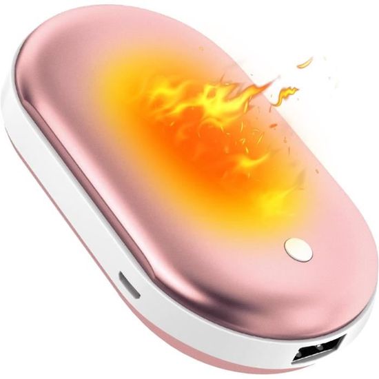 Chauffe-Mains Rechargeable 2000 MAh – 2 En 1 Électrique, Jusqu'à 9 Heures De Chaleur, Idéal Hiver & Sports Outdoor