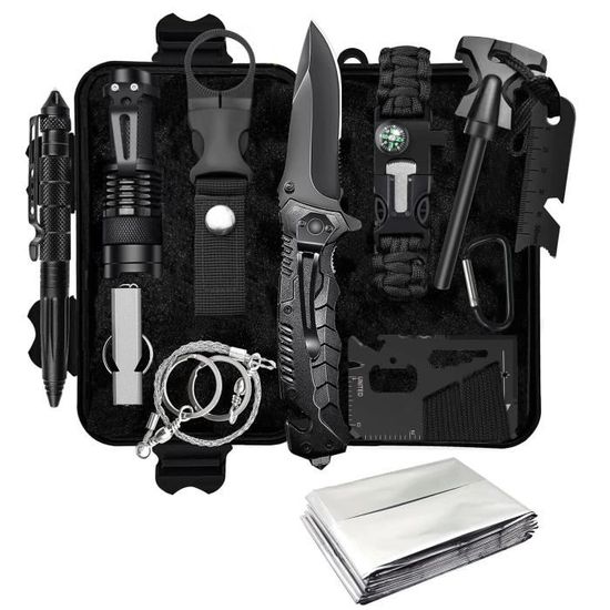 Kit De Survie 10 En 1 Compact Pour Randonnée Et Camping - Tout En Un !