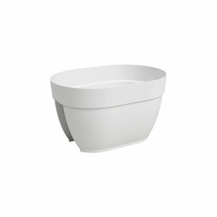 Jardinière balcon CAPRI CAMPANA - Plastique - Blanc - Ovale - 39 x 256 x 225 cm - ARTEVASI