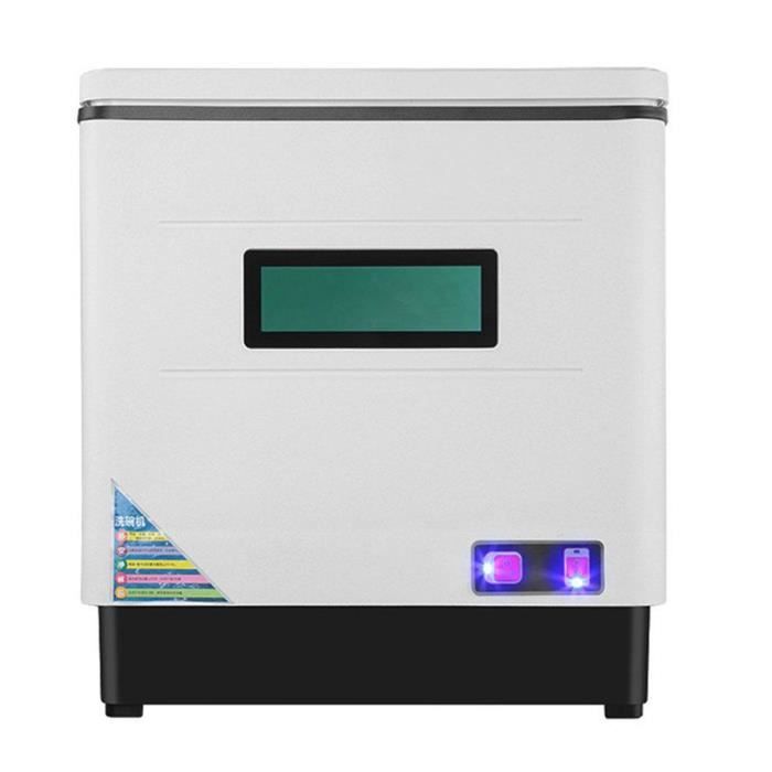 Lave-vaisselle Compact Mini Lave-vaisselle -- Lavage 360°, Séchage UV Haute Température Moyenne Température, Économie d'eau,