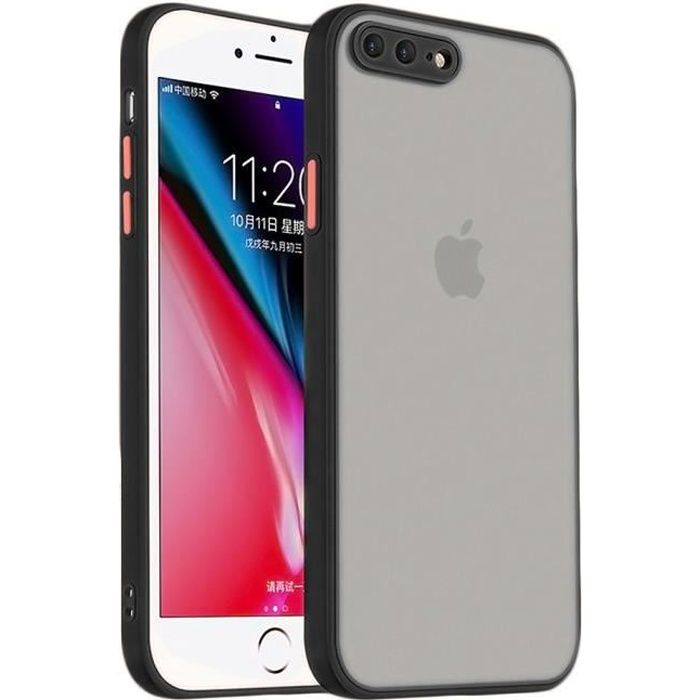 Coque Pour iPhone 8 Hybride Luxe Antichoc Noir