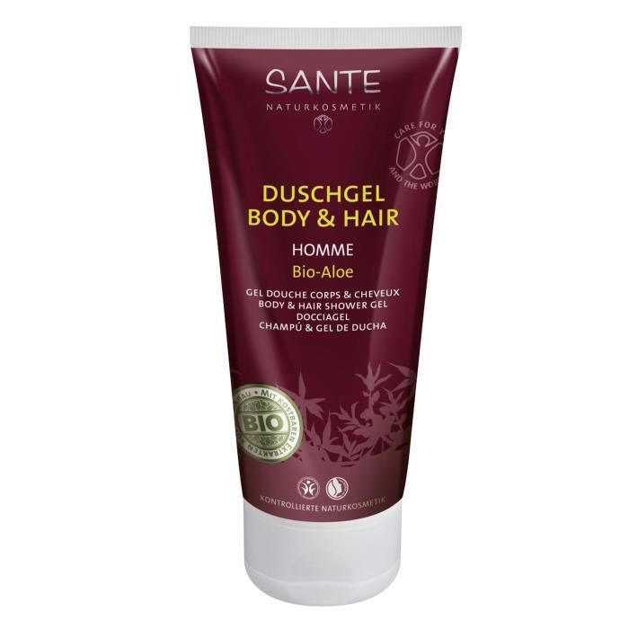 SANTE Shampooing gel douche aloe - Homme I - Bio - 200 ml