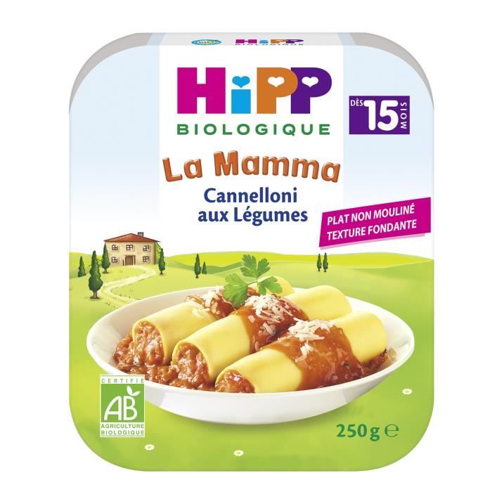 Hipp Bio La Mamma Cannelloni aux Légumes +15m 250g