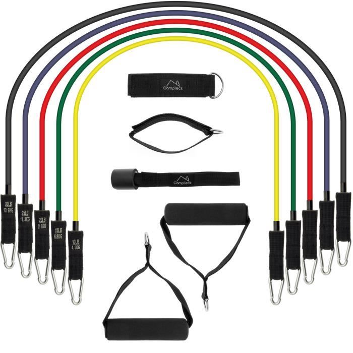 CampTeck Latex Bandes de Résistance Tube Élastique Fitness Exercice Yoga Pilâtes Gym Sport