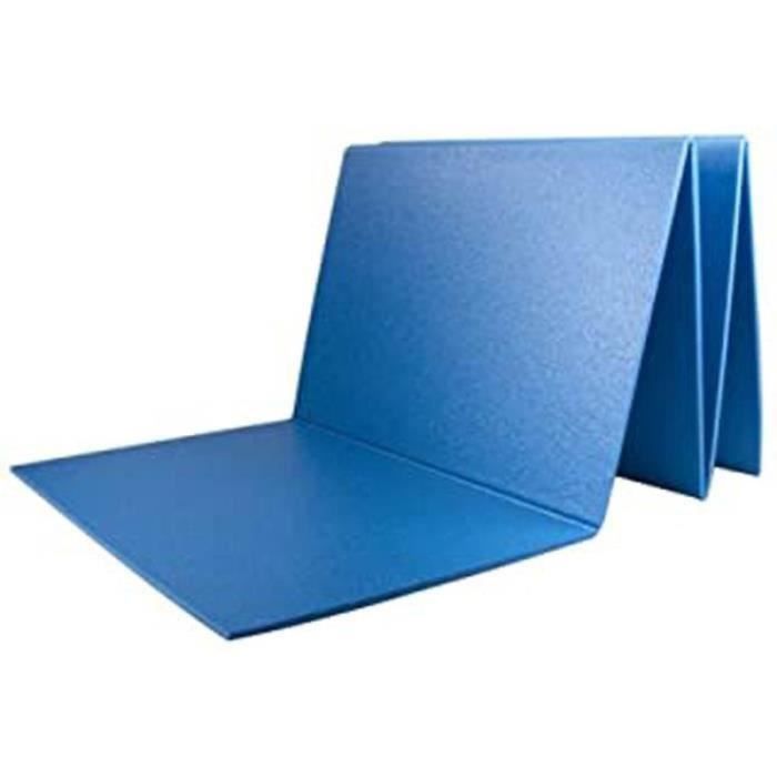 TAPIS DE SOL - TAPIS DE GYM - TAPIS DE YOGA Tapis De Fitness Pliable Spécial Sport Yoga 180 X 50 Cm Antidérapant Bleu