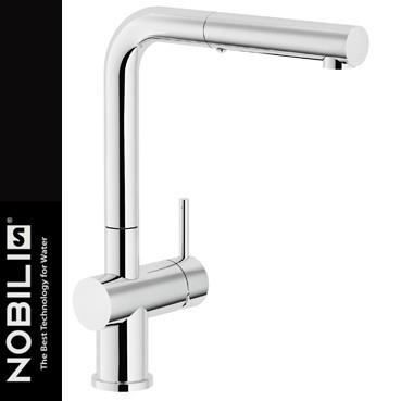 Nobili Teknobili - mitigeur monotrou pour evier cuisine Nobili Live LV00117/2CR, chrome