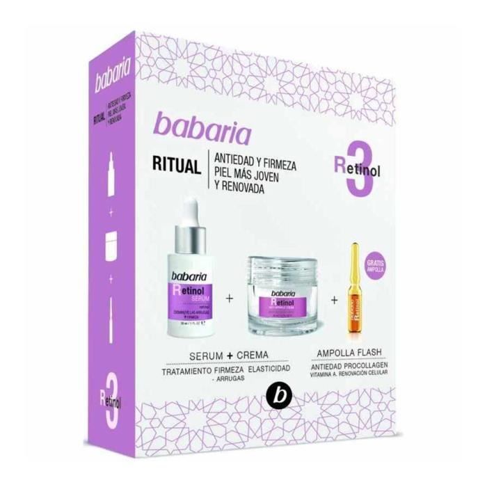 BABARIA RETINOL SERUM 30ML + CREMA ANTI-ARRUGAS 50ML + VITAMINA A 1 AMP. - Cosmetica Mujer - BABARIA