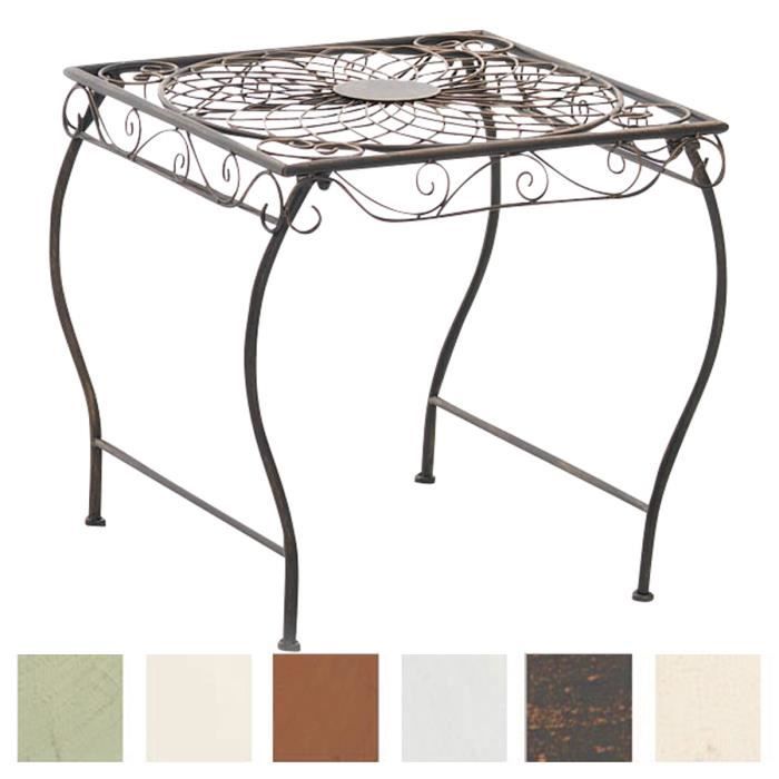 CLP Gracieuse Table de jardin en fer forgé ZARINA, Table de bistrot au style nostalgique, dimensions: 49 x 45, 6 couleurs au choi...