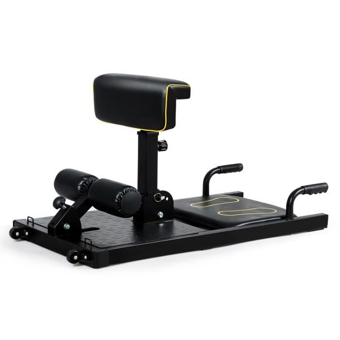 COSTWAY Machine à Squat Pliable 8 en 1 Sissy Squat 9 Réglages en Hauteur pour Exercices Abdominaux, Dos, Pompes Charge 120KG