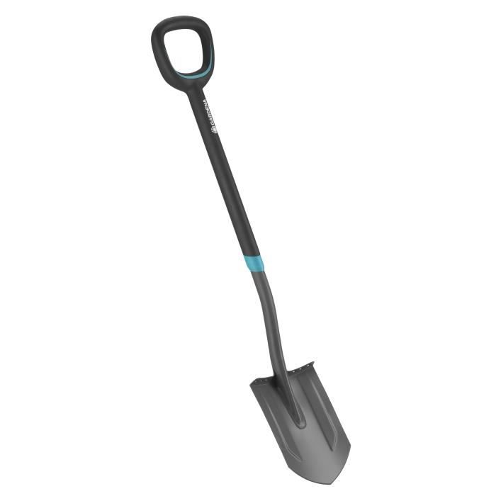 GARDENA Bêche à bord pointu ErgoLine – Poignée ergonomique en D – Repose pied large – Longueur 117cm – Garantie 25 ans (17012-20)
