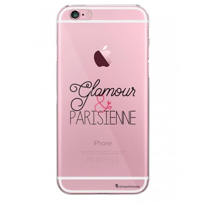 Coque iPhone 6 iPhone 6S rigide transparente Glamour et Parisienne Ecriture Tendance et Design La Coque Francaise
