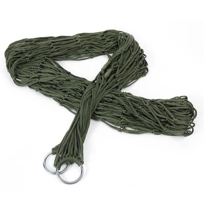 VGEBY hamac extérieur Lit accrochant confortable extérieur d'hamac de corde de maille en nylon pour le camping extérieur