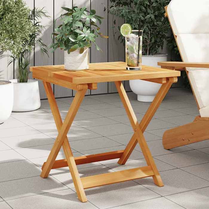 vidaXL Table pliable de jardin 50x50x50 cm bois d'acacia solide table table de patio table de pique nique table 364893