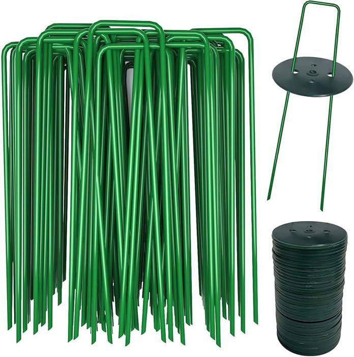 40 Piquets De Fixation Pour Câble Périphérique Tondeuse Robot - Pointes Terre Plastique Durable - Pour Jardin, Camping