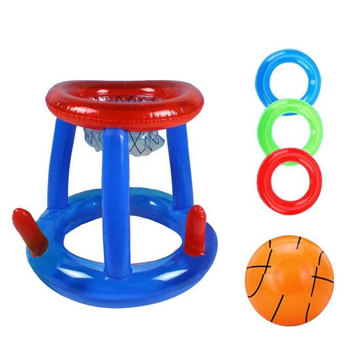 Panier De Basket Flottant Pour Piscine - Gonflable Avec Ballon, Jeu Enfant Extérieur
